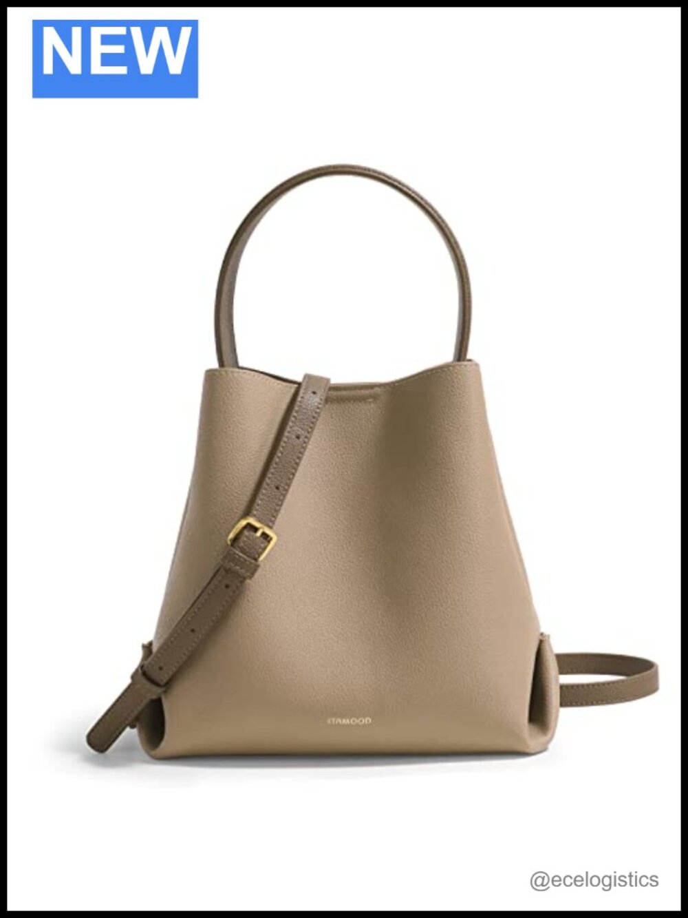 Genuine Leather Bucket Bag Large Capacity Crossbody Handbag Purse